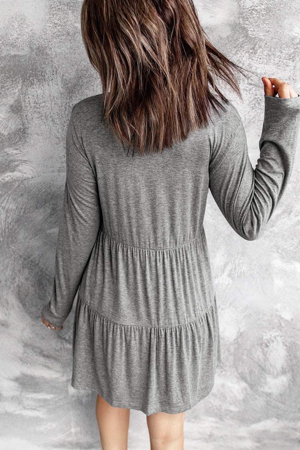 Gray Ruffle Dress