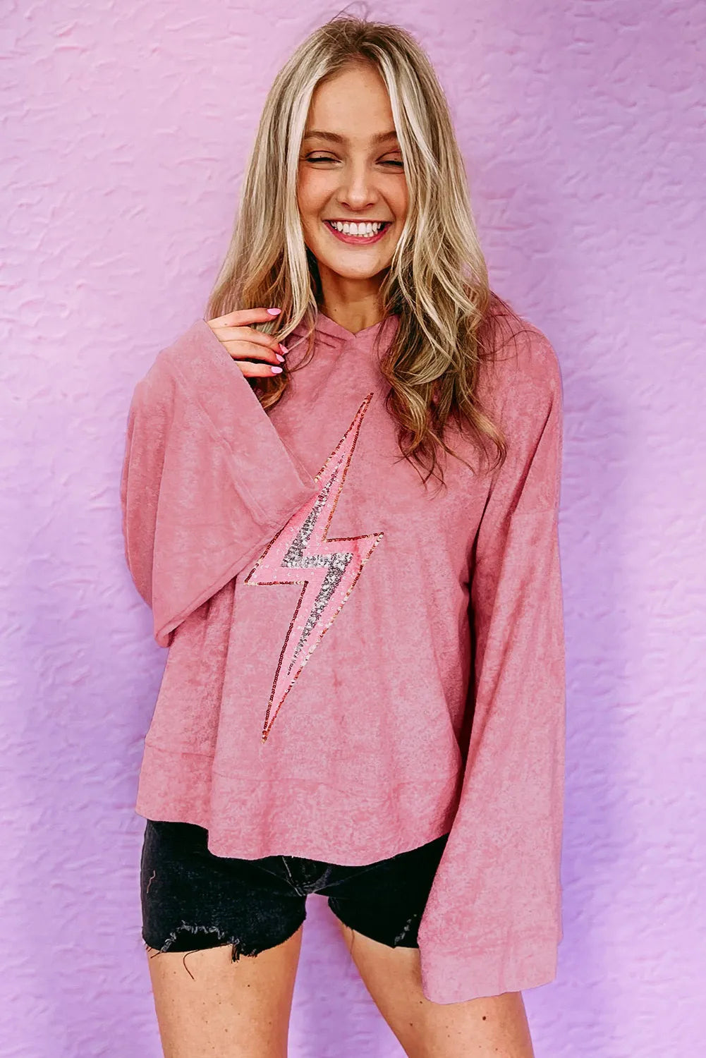 Lightning Strike Velvet Hoodie