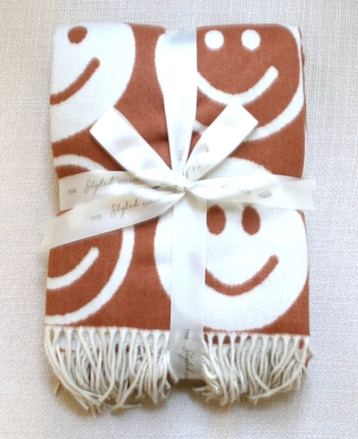 Smiley Throw Blankets