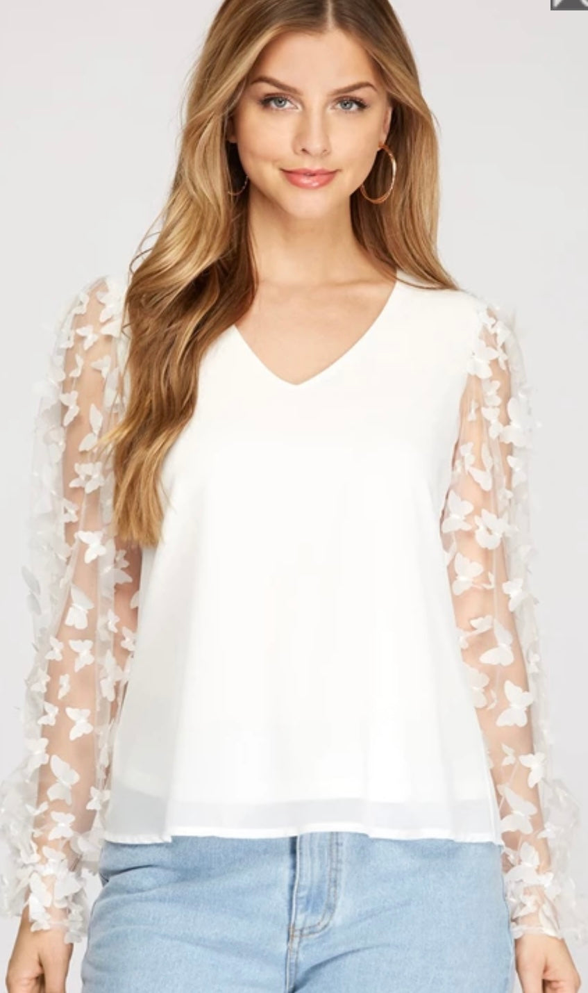 Butterfly Mesh Top