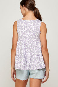 Purple Leopard Tank (plus size)