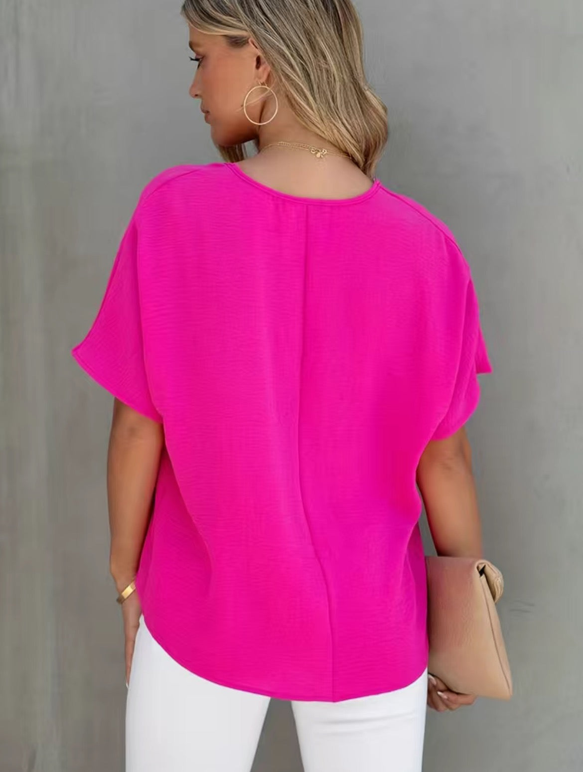 Flirty Top (Fuchsia and Black)