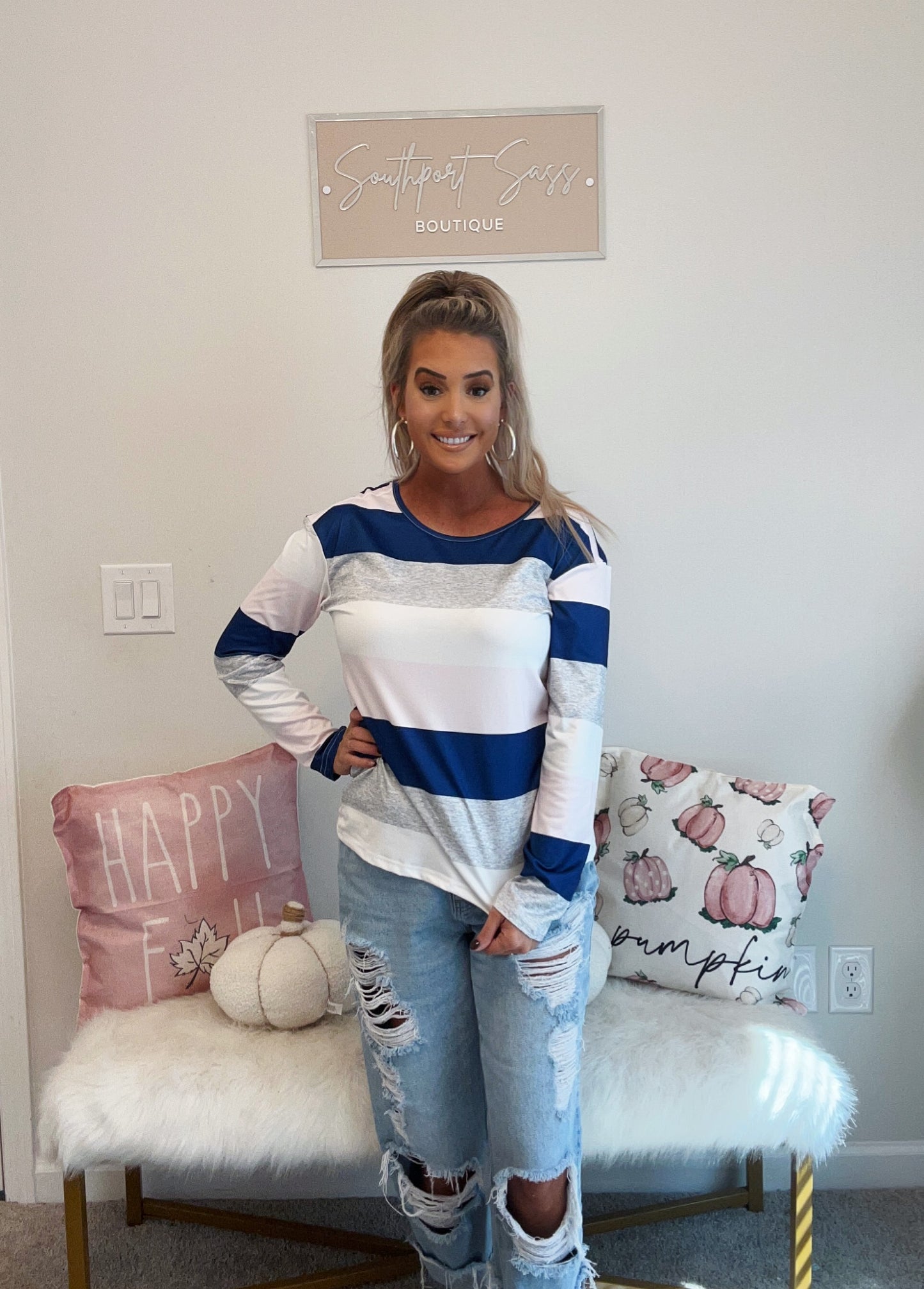 Colorblock Striped Top