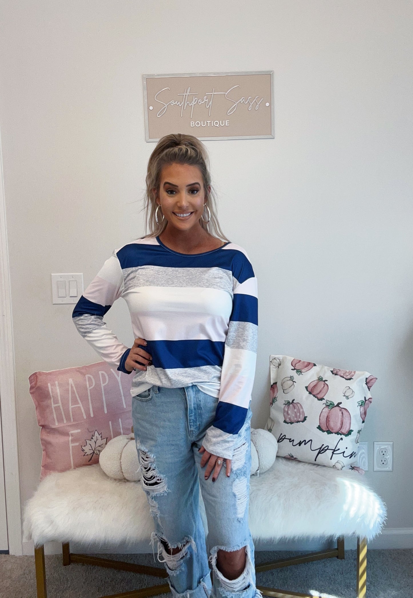 Colorblock Striped Top