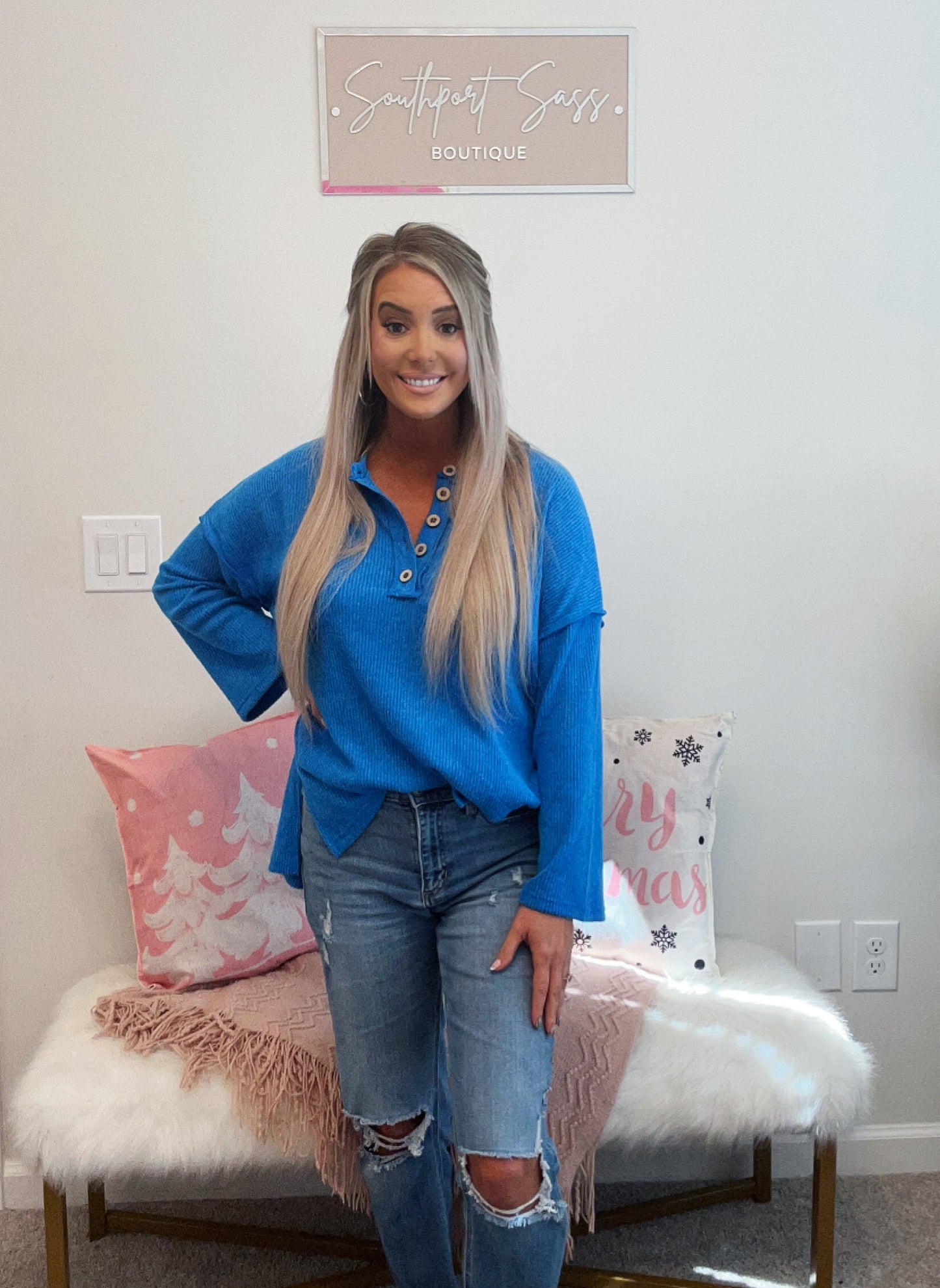 Coming Around Henley Top (Lavender and Blue)