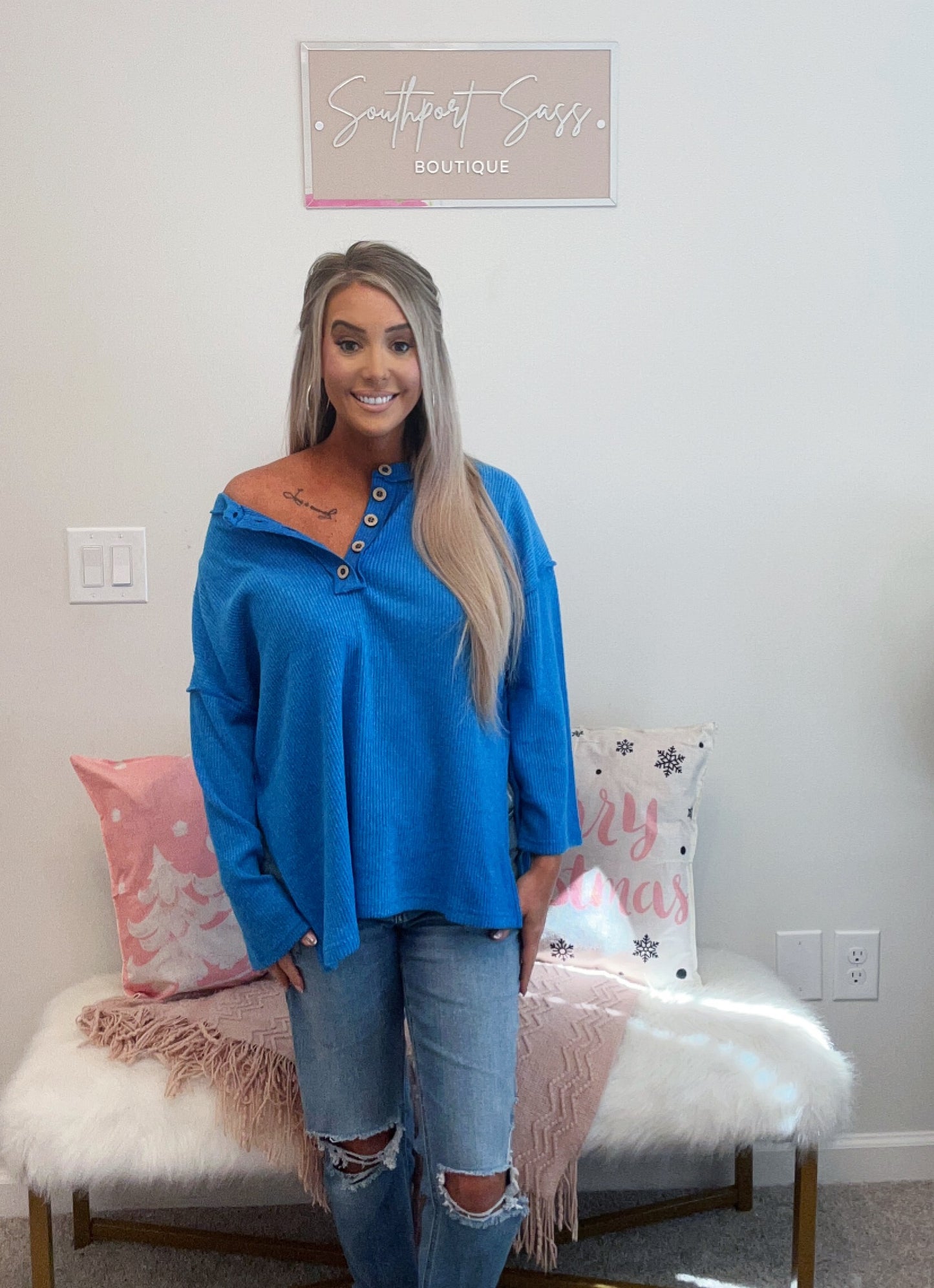 Coming Around Henley Top (Lavender and Blue)