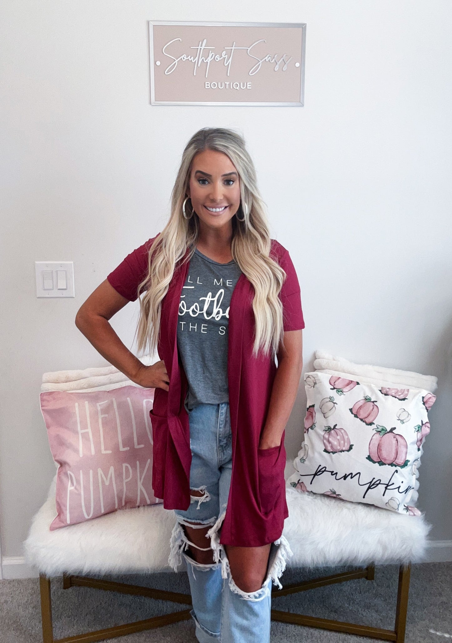 Wine Cardigan
