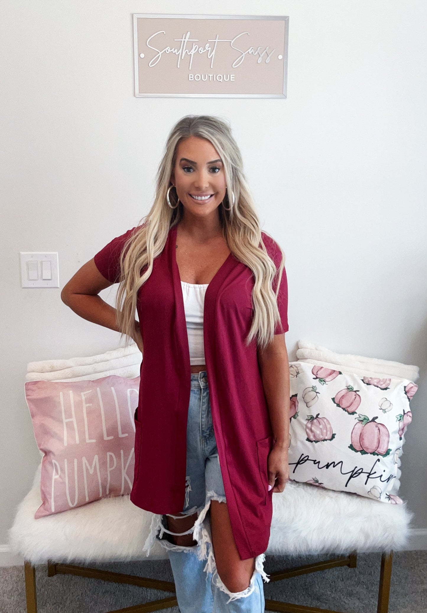 Wine Cardigan