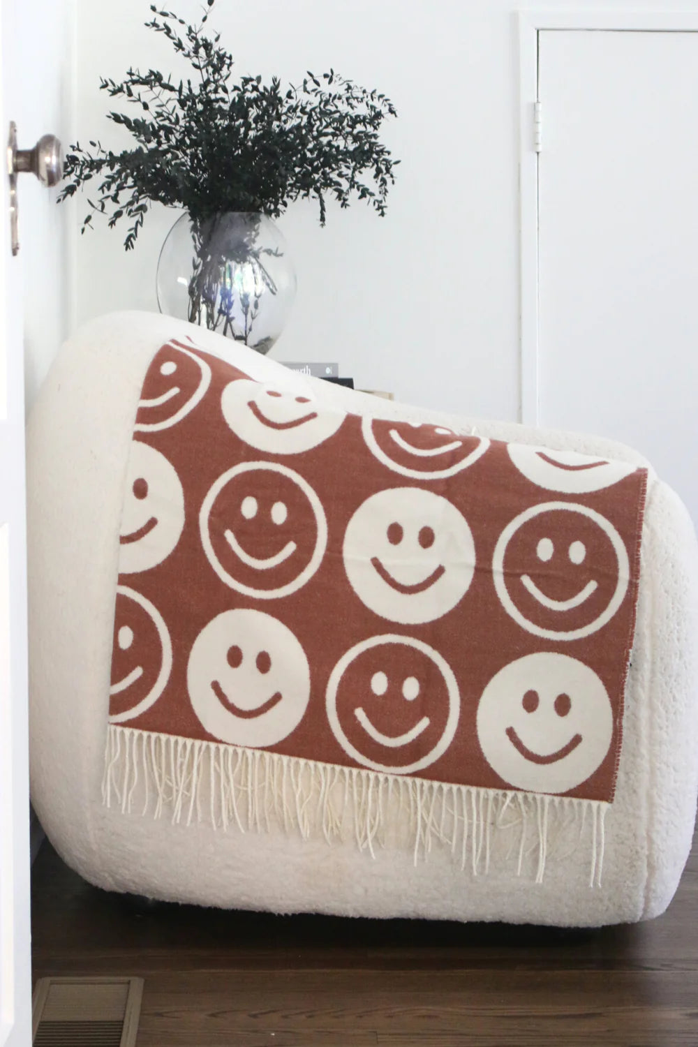 Smiley Throw Blankets