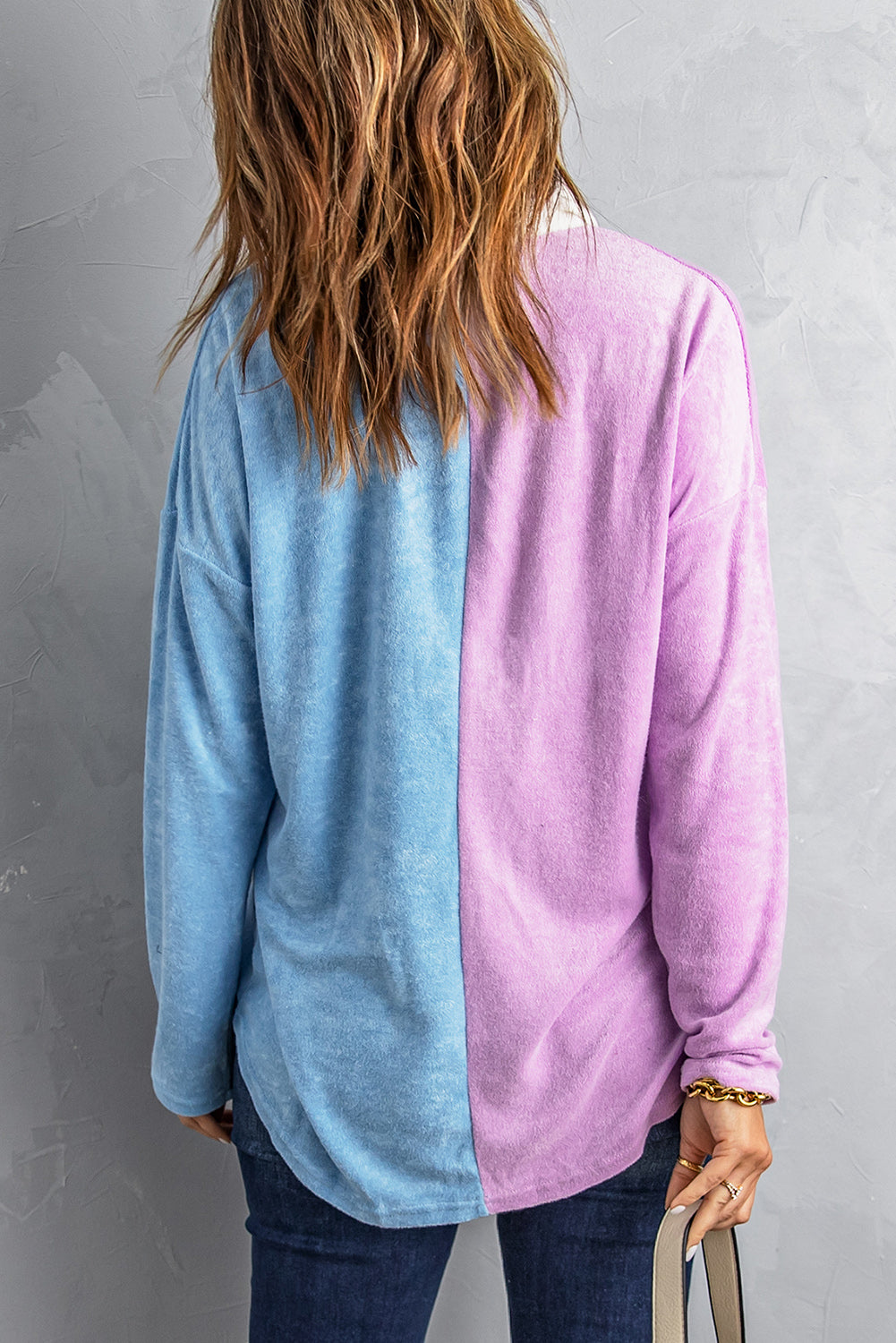 Colorblock button up