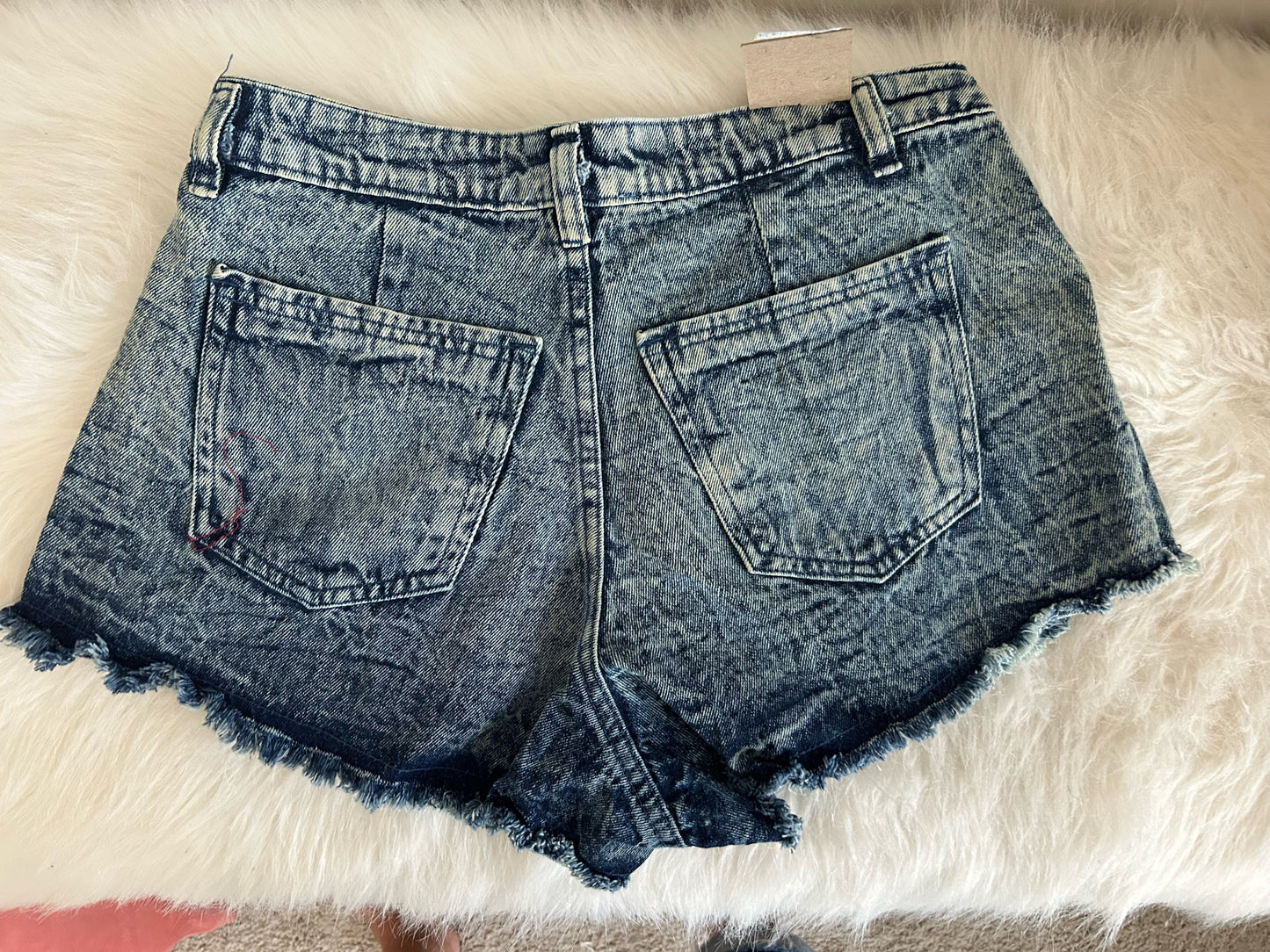 Acid Wash Denim Shorts