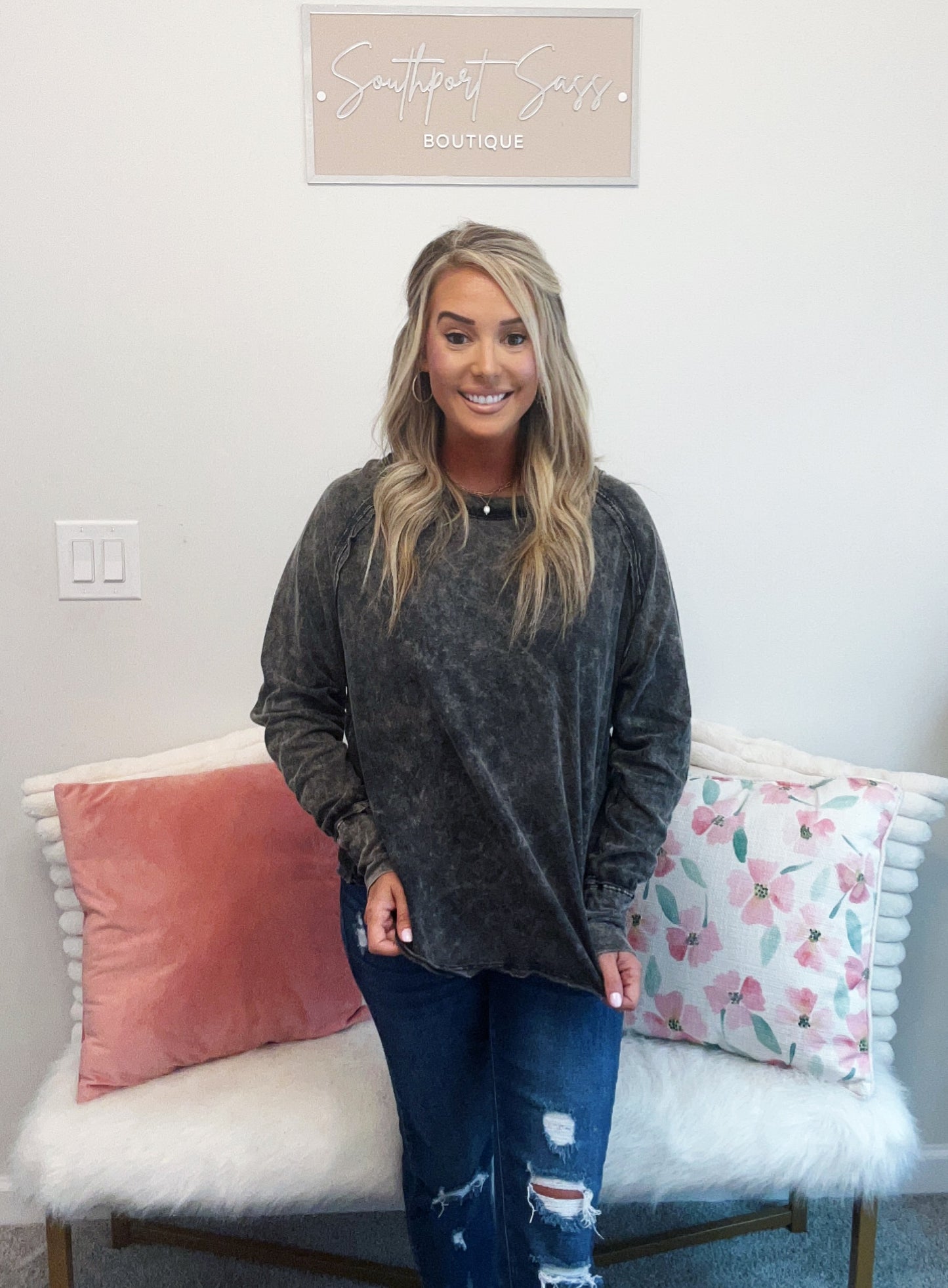Acid Wash Long Sleeve (2 colors)