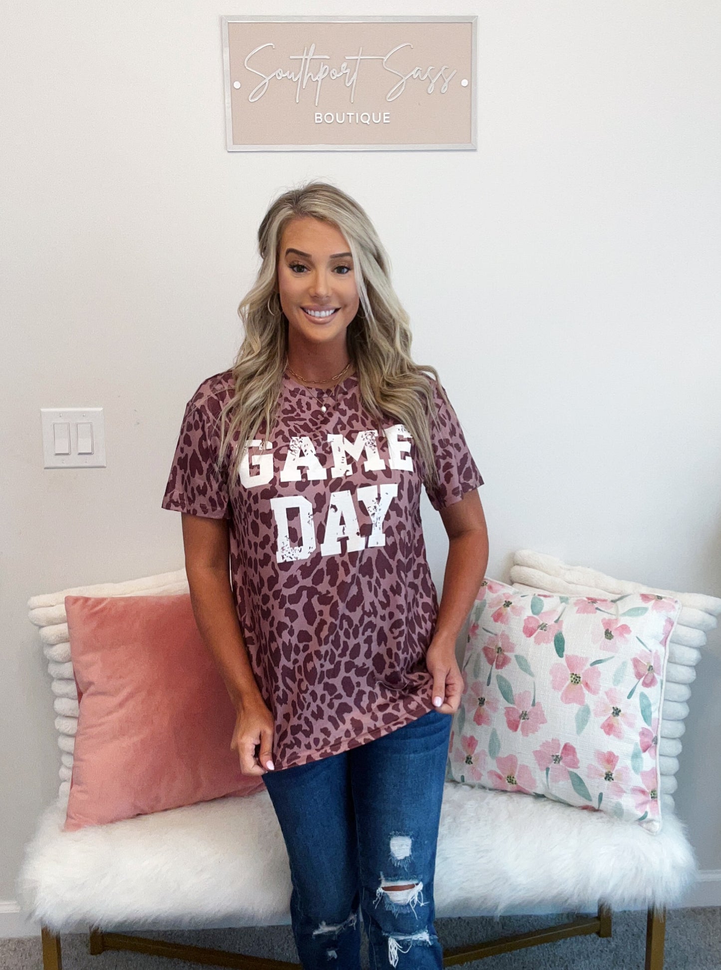 Game Day Leopard Tee