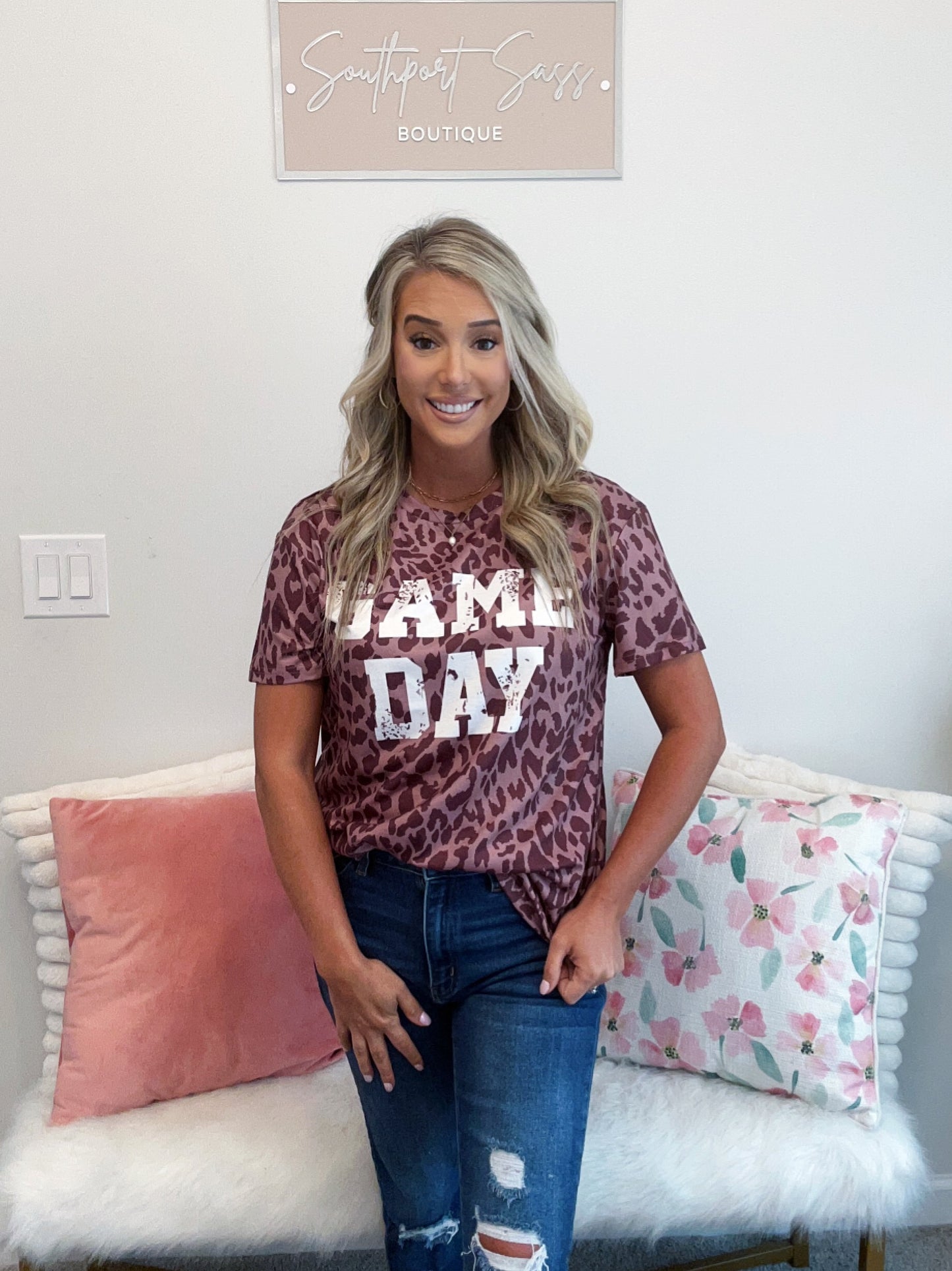 Game Day Leopard Tee