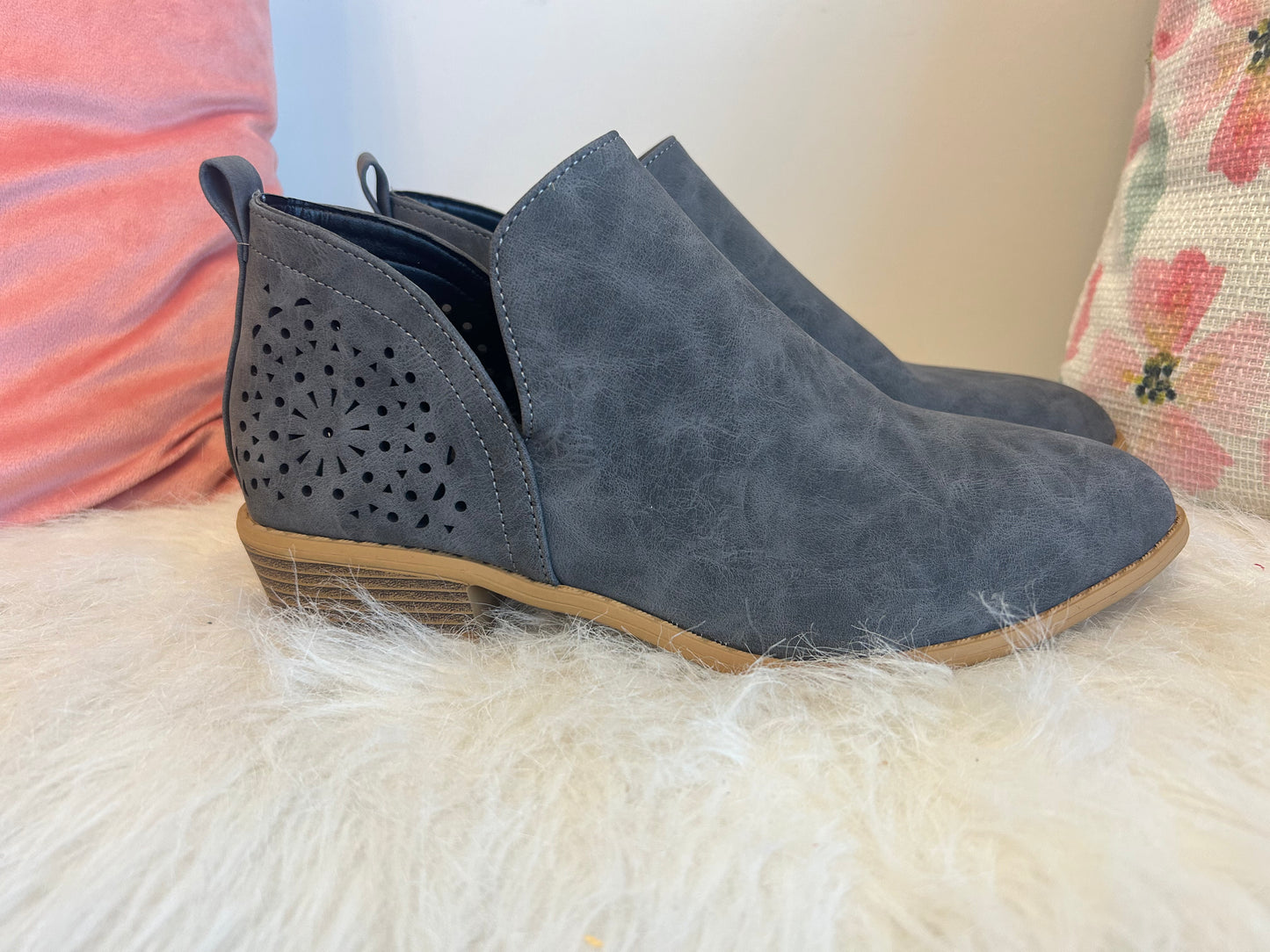 Fall Booties - Charcoal Gray