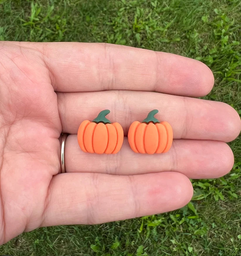 Pumpkin Stud Earrings