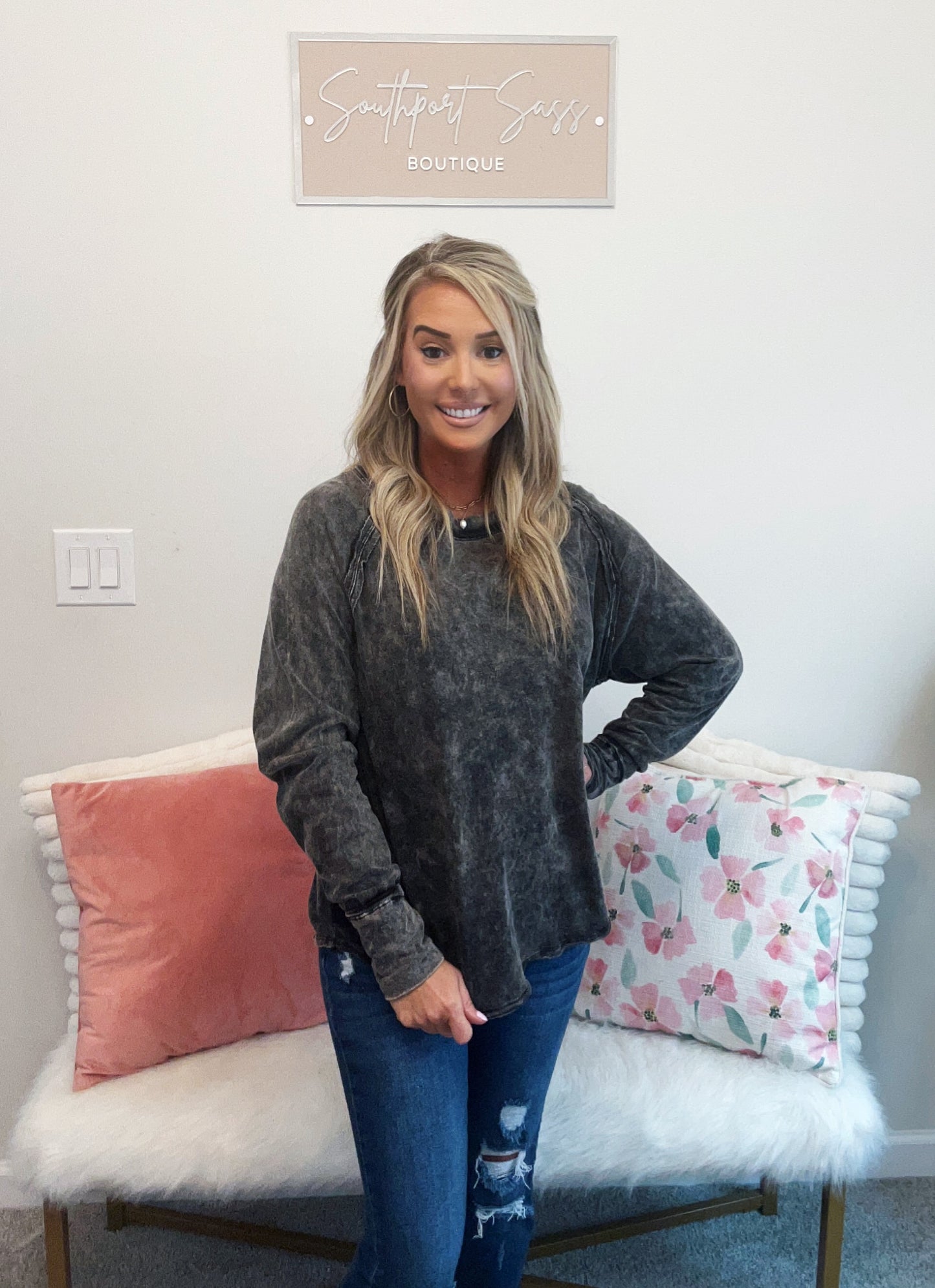 Acid Wash Long Sleeve (2 colors)