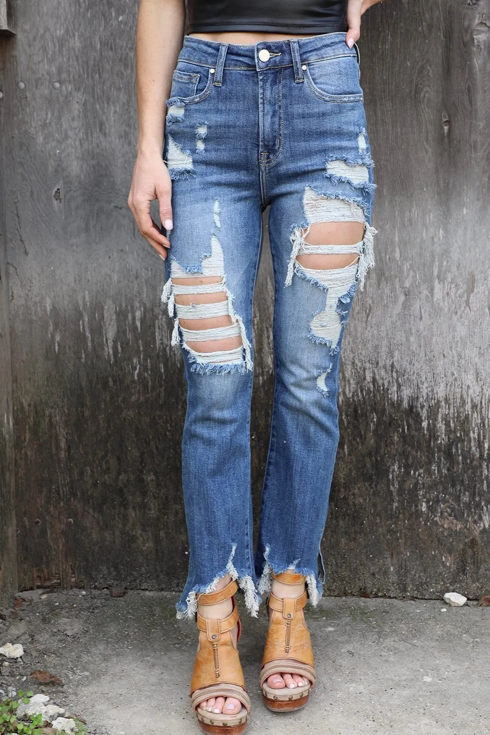 Shark Bite Denim HighRise Jeans
