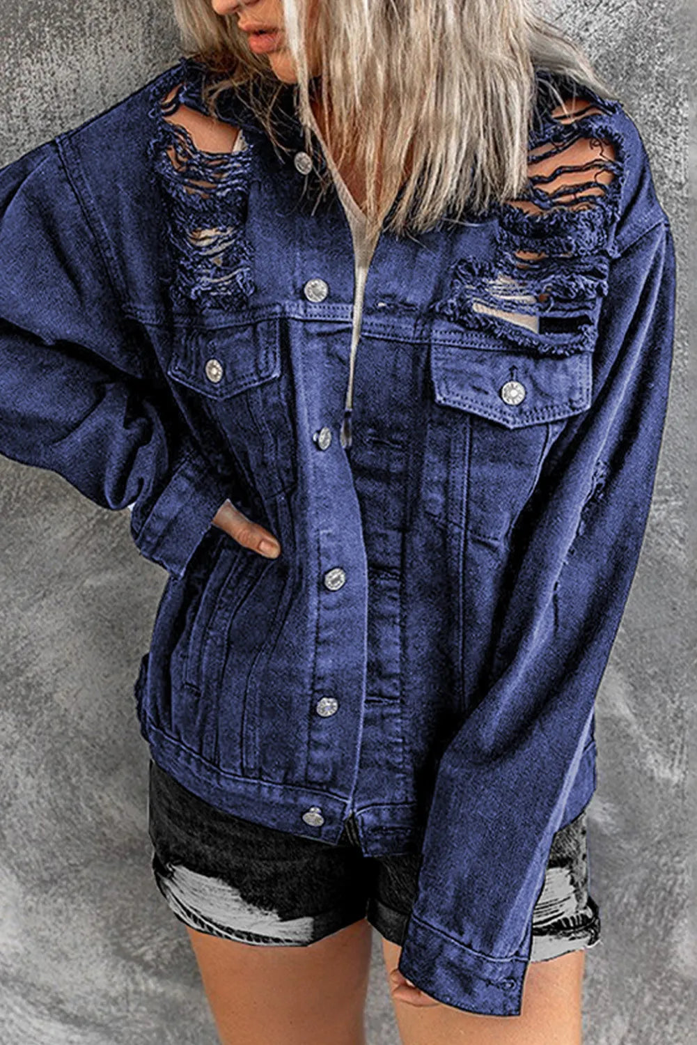 Distressed Denim Jacket