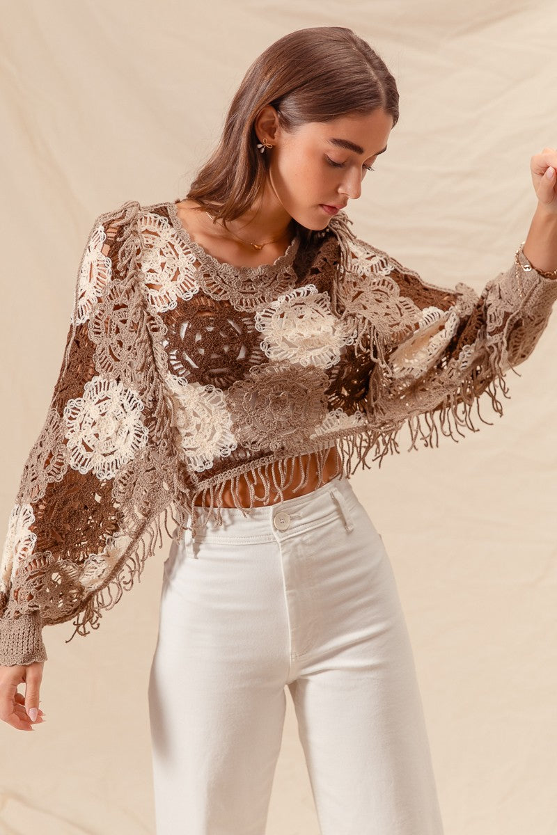 Frayed Crochet Top (3 colors)