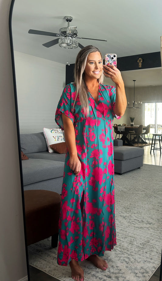 Bold Floral Maxi Dress