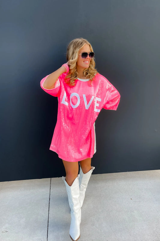 LOVE Sequin Tunic