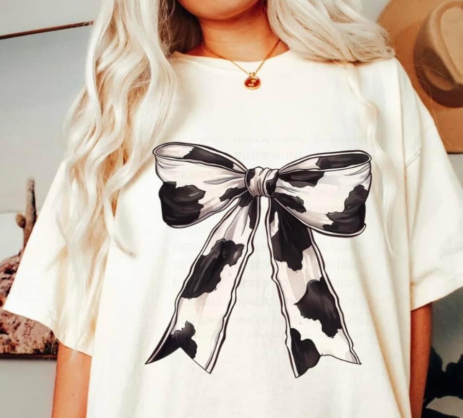 Cow Bow Tee