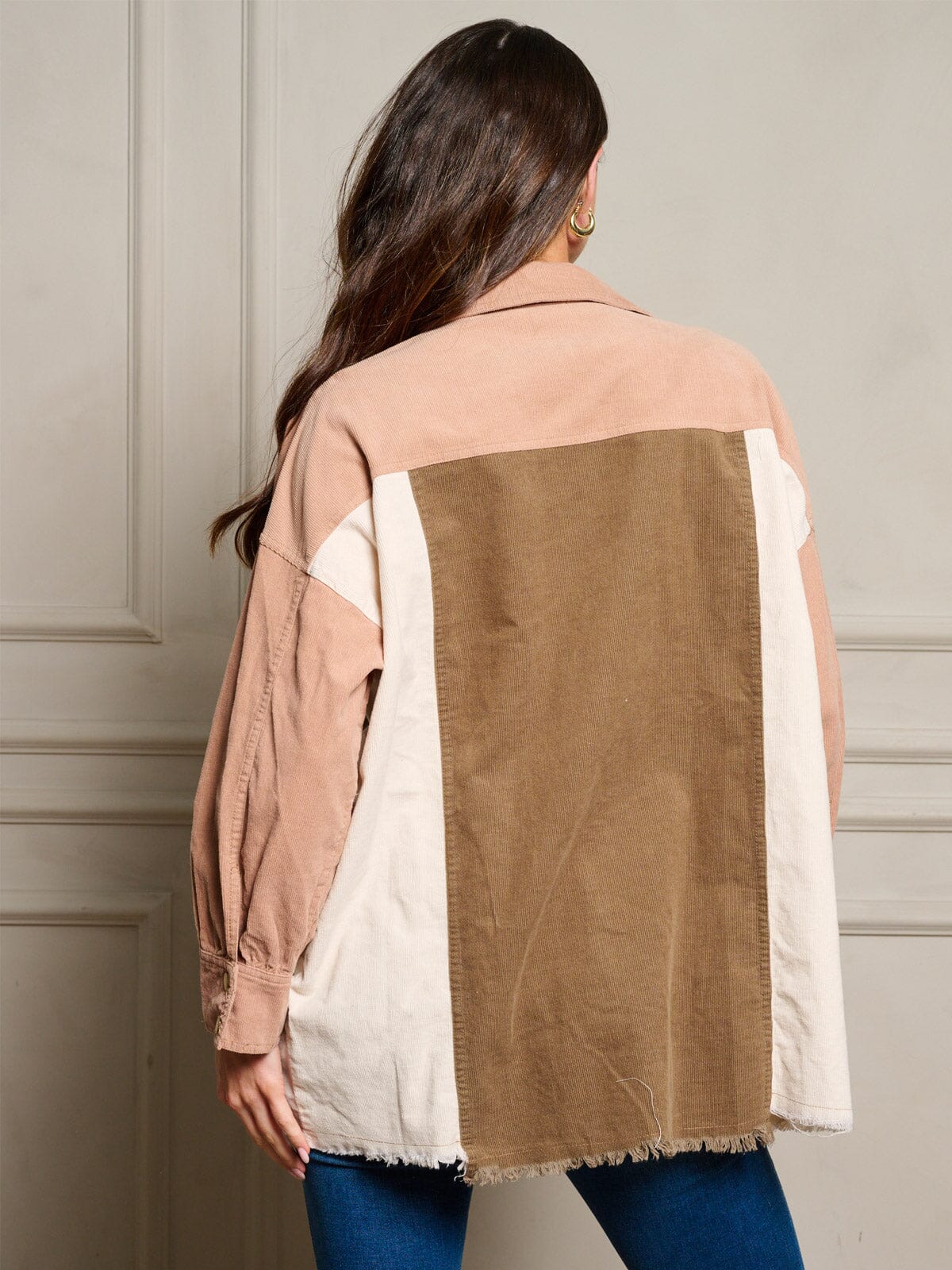 Neutral Colorblock Shacket