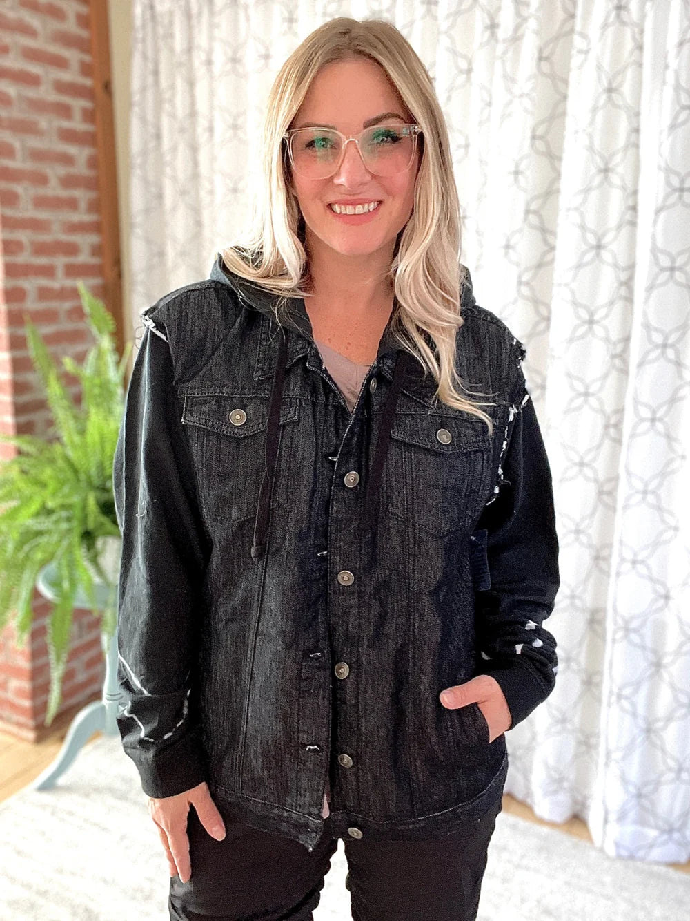 Rugged Black Denim Jacket