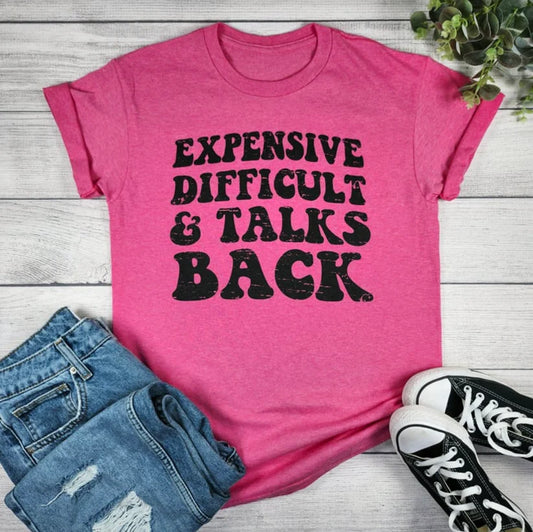 Expensive and Difficult Tee- Pink