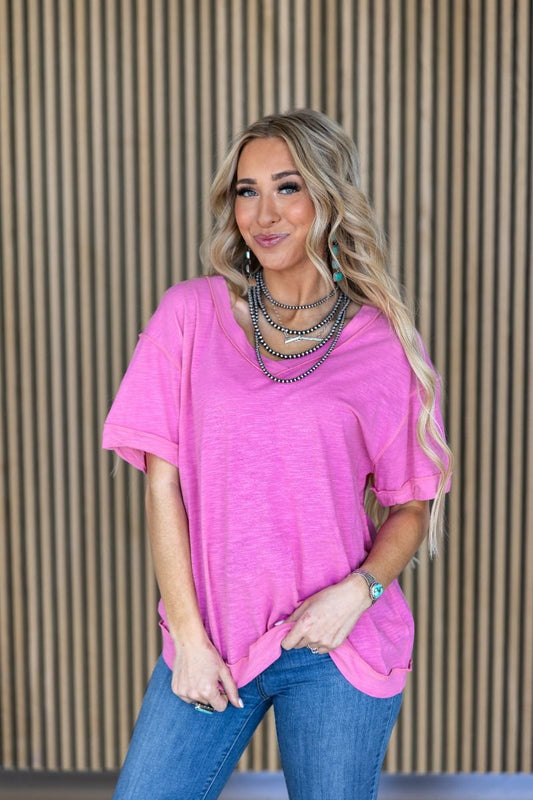 Hot Magenta Top