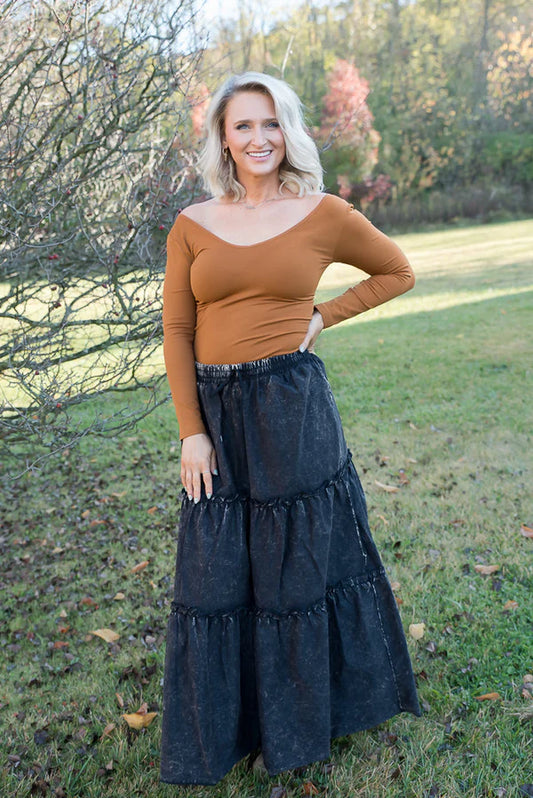 Take Me Anywhere Skirt (Ash Black)