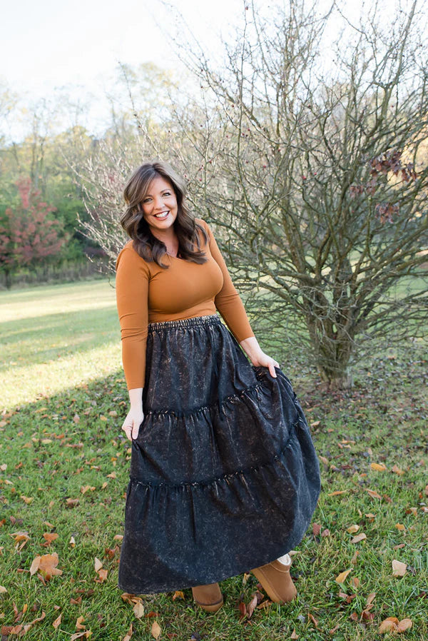 Take Me Anywhere Skirt (Ash Black)